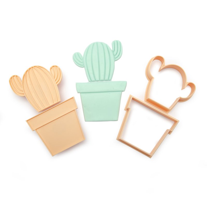 Little Biskut - Cactus Plant Cutter & Embosser Set | Lollipop Cake Supplies