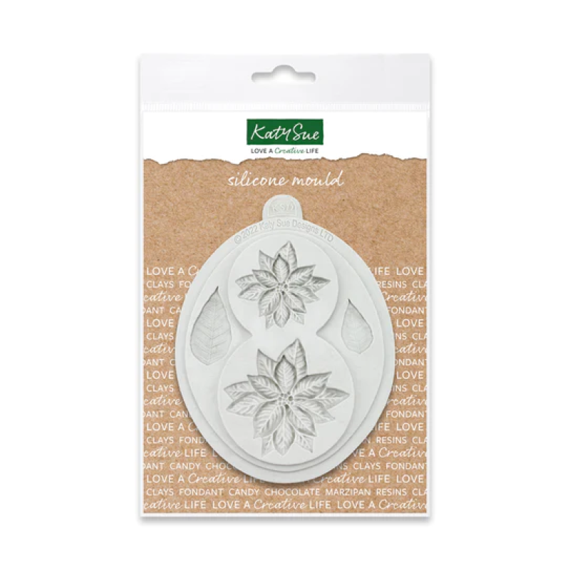 Katy Sue Designs - Poinsettia Duo Silicone Mould | Lollipop Cake Supplies