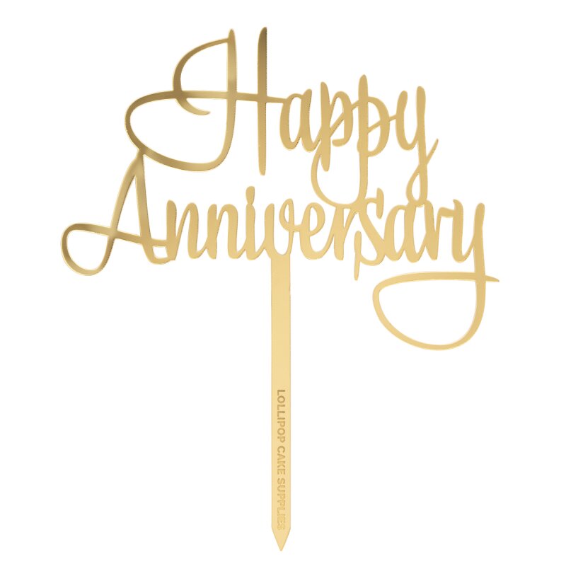 Happy Anniversary Acrylic Cake Topper Lollipop Cake Supplies