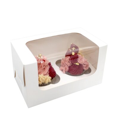 Cupcake Box with Insert & Window - Holds 2 | Lollipop Cake Supplies