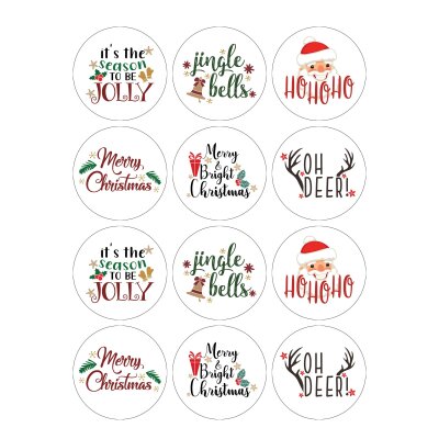 Pre-Designed Edible Images - Cupcake Toppers - Mixed Christmas ...